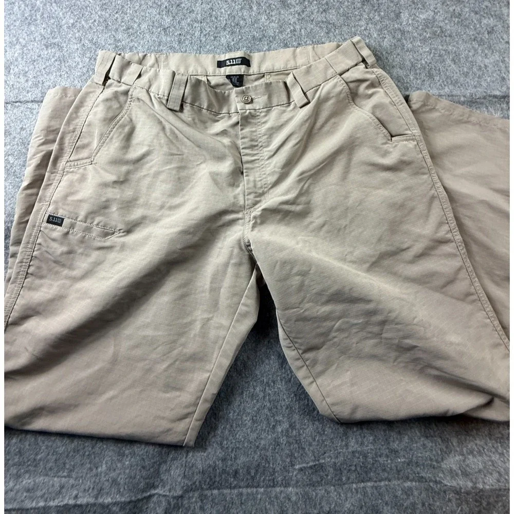 5.11 Tactical Mens 38x31 Fast-Tac Urban Pants Regular Stretch Khaki EMS Police